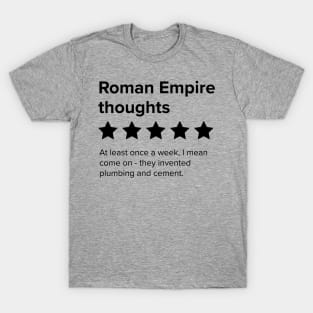 Thinking about the Roman Empire Five Stars - Roman Empire Thoughts T-Shirt